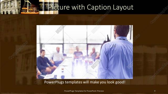 Picture with Caption presentation slide layout