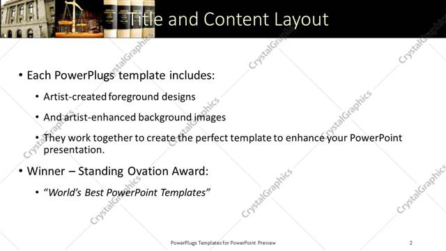 Title and Content presentation slide layout