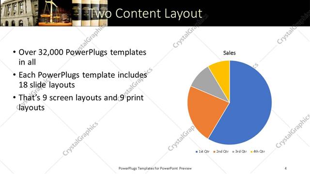 Two Content presentation slide layout