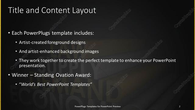 Title and Content presentation slide layout