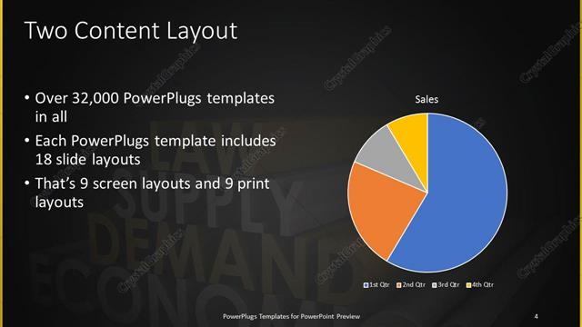 Two Content presentation slide layout