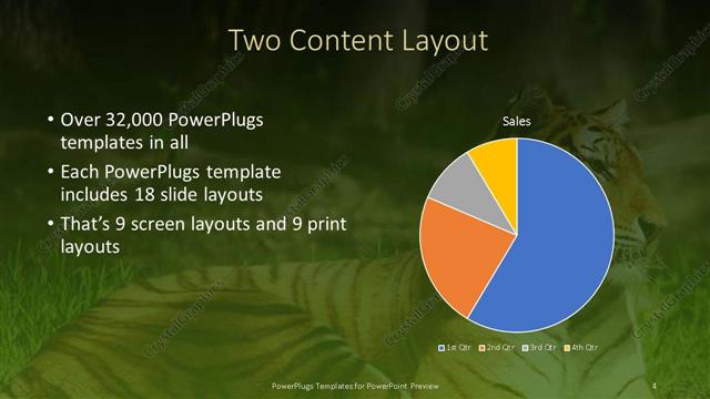 Two Content presentation slide layout