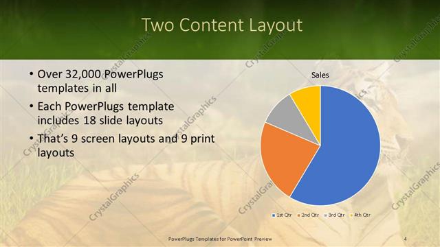 Two Content presentation slide layout