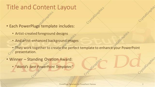 Title and Content presentation slide layout