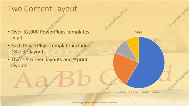 Two Content presentation slide layout