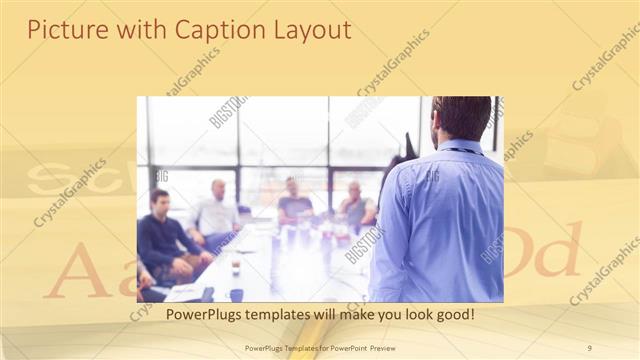 Picture with Caption presentation slide layout
