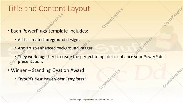 Title and Content presentation slide layout
