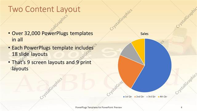 Two Content presentation slide layout