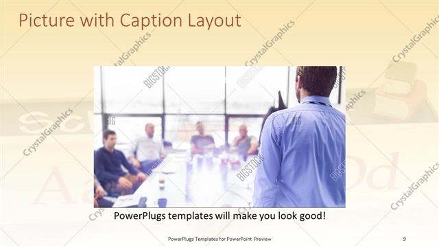 Picture with Caption presentation slide layout