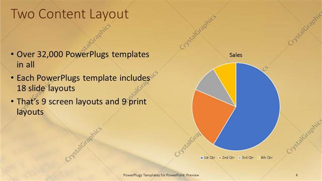 Two Content presentation slide layout