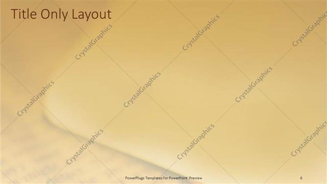 Title Only presentation slide layout