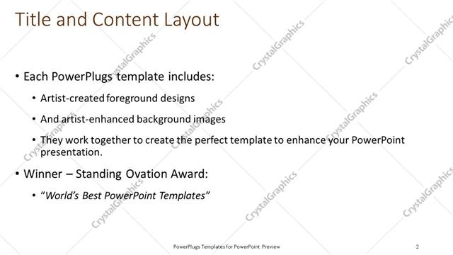Title and Content presentation slide layout