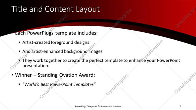 Title and Content presentation slide layout