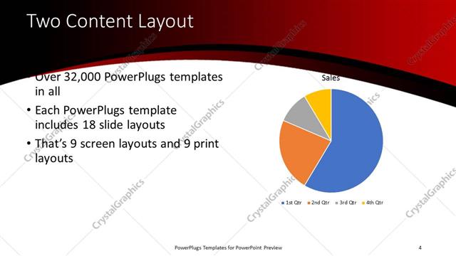Two Content presentation slide layout