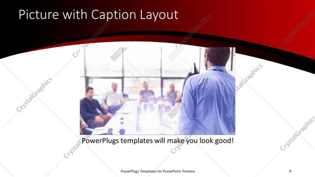 Picture with Caption presentation slide layout