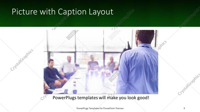 Picture with Caption presentation slide layout