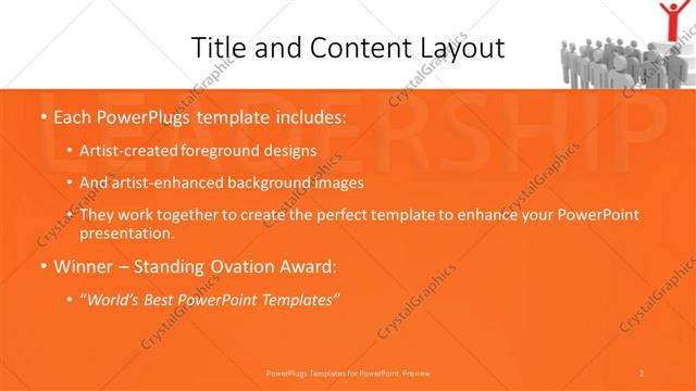 Title and Content presentation slide layout