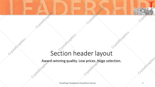 Section Header presentation slide layout