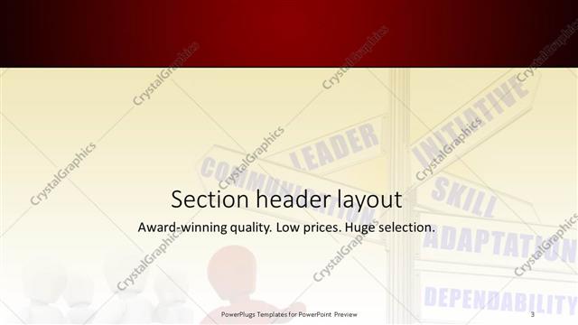 Section Header presentation slide layout
