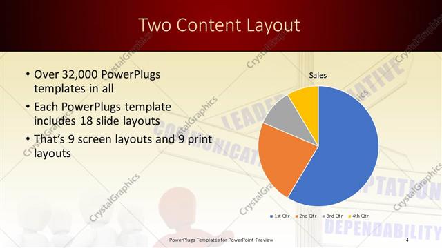 Two Content presentation slide layout