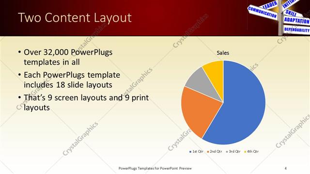 Two Content presentation slide layout