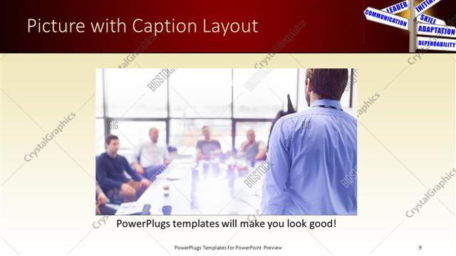 Picture with Caption presentation slide layout