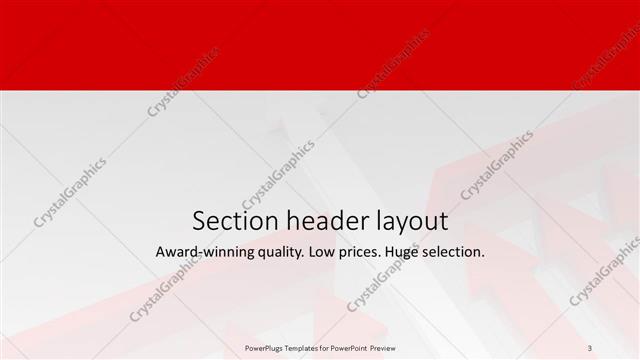 Section Header presentation slide layout