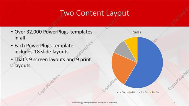 Two Content presentation slide layout