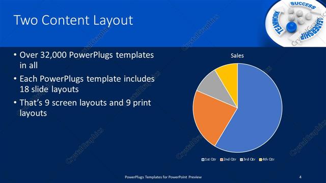 Two Content presentation slide layout