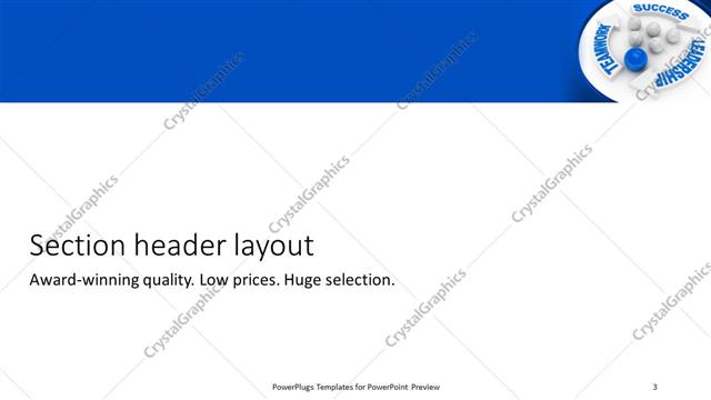 Section Header presentation slide layout