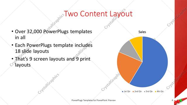 Two Content presentation slide layout