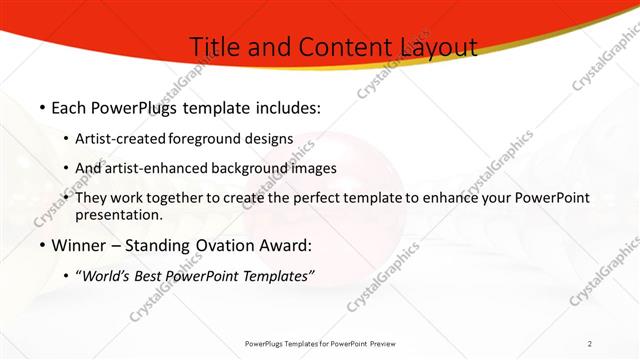 Title and Content presentation slide layout
