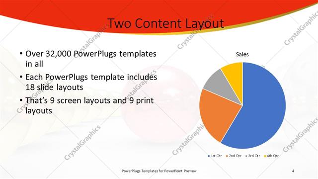 Two Content presentation slide layout