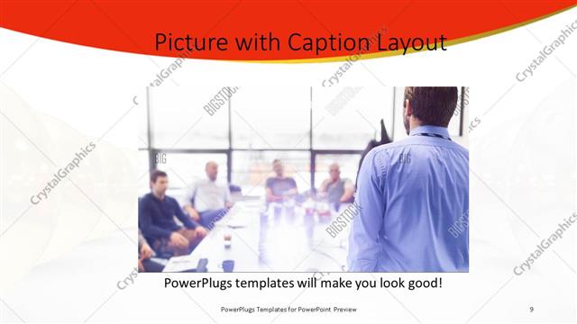 Picture with Caption presentation slide layout