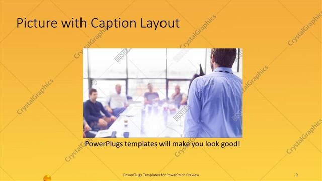 Picture with Caption presentation slide layout