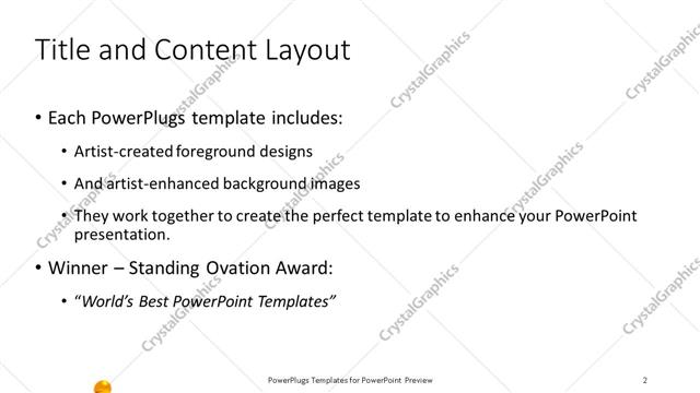 Title and Content presentation slide layout