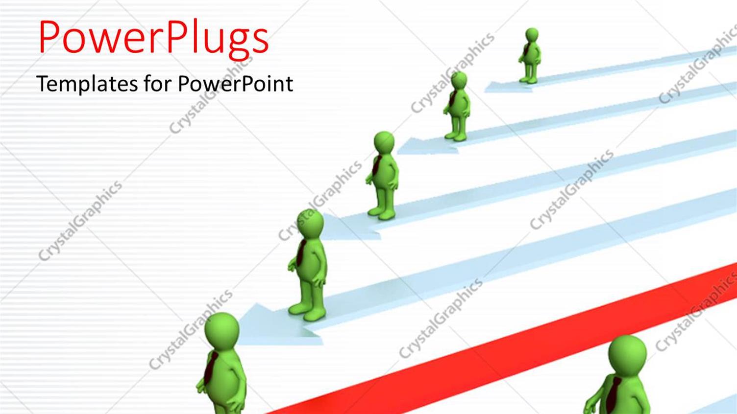 Featuring Leadership Depiction with Distinct Leader on Red Arrow Over White Background