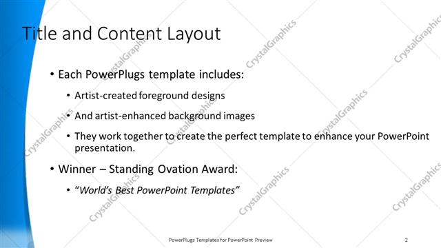 Title and Content presentation slide layout