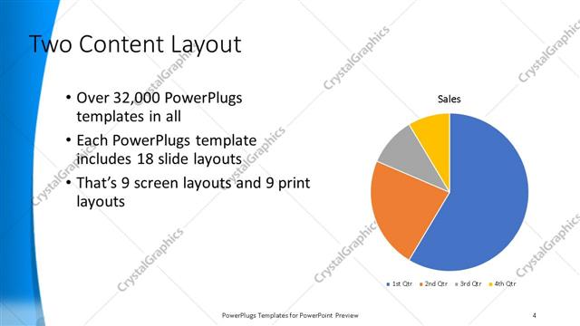 Two Content presentation slide layout