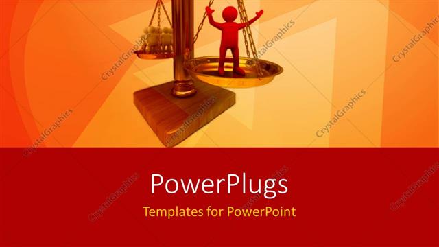  Presentation with team leader - Leadership depiction with gold weighing balance of leader against team members