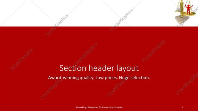 Section Header presentation slide layout