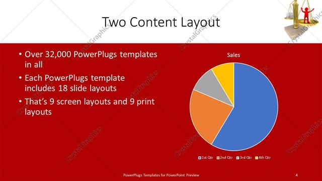 Two Content presentation slide layout