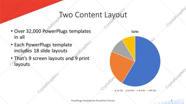 Two Content presentation slide layout