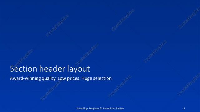Section Header presentation slide layout
