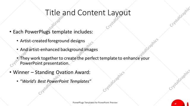 Title and Content presentation slide layout
