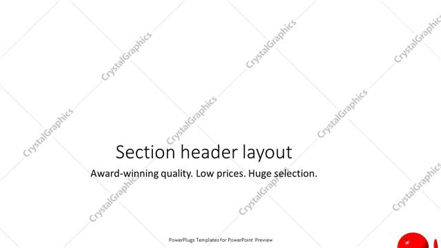 Section Header presentation slide layout