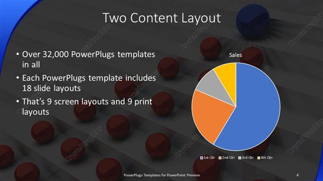 Two Content presentation slide layout