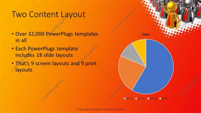 Two Content presentation slide layout