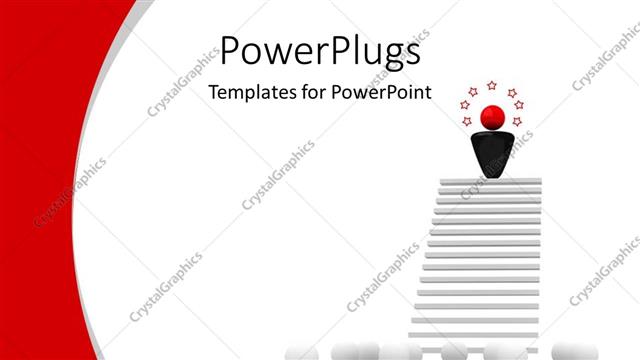  Presentation with example - Leadership metaphor idol example best worker on white background