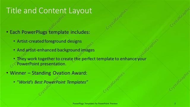Title and Content presentation slide layout